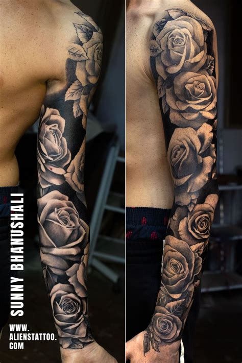 This is a great way to show artistic skills and creativity when it comes to giving different kinds of illusions. . Arm tattoos with roses